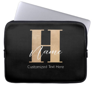 Capa Para Notebook H & Name Iniciais Modernos Monogramados Personaliz