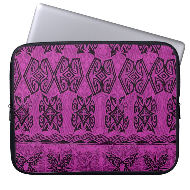 Capa Para Notebook Haena Beach Havaiana - Neoprene Wetcase primitivo  (Frente)