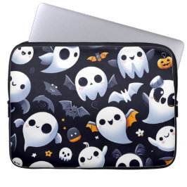 Capa Para Notebook Halloween com fantasmas bonitos