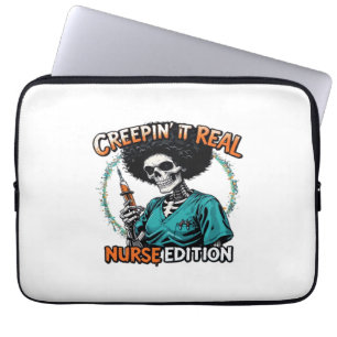Capa Para Notebook Halloween Creepin It Real! Nurse Edition Classic T