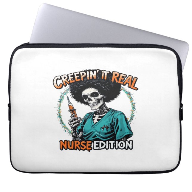 Capa Para Notebook Halloween Creepin It Real! Nurse Edition Classic T (Frente)