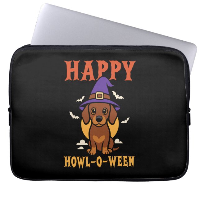 Capa Para Notebook Halloween Dachshund Dog (Frente)