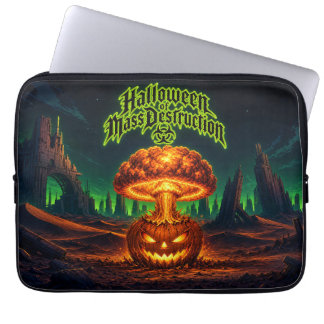 Capa Para Notebook Halloween de Destruição em Massa Abóbora Radioativ