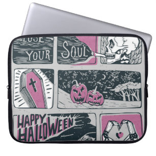 Capa Para Notebook Halloween dos quadrinhos: Ilustração divertida
