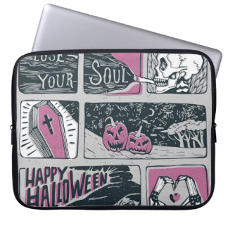 Capa Para Notebook Halloween dos quadrinhos: Ilustração divertida