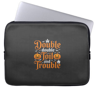 Capa Para Notebook Halloween Double Double Trabalho e Problema_1
