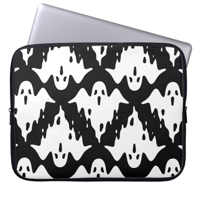 Capa Para Notebook Halloween Ghost Spooky Sem Olhos Padrão (Frente)