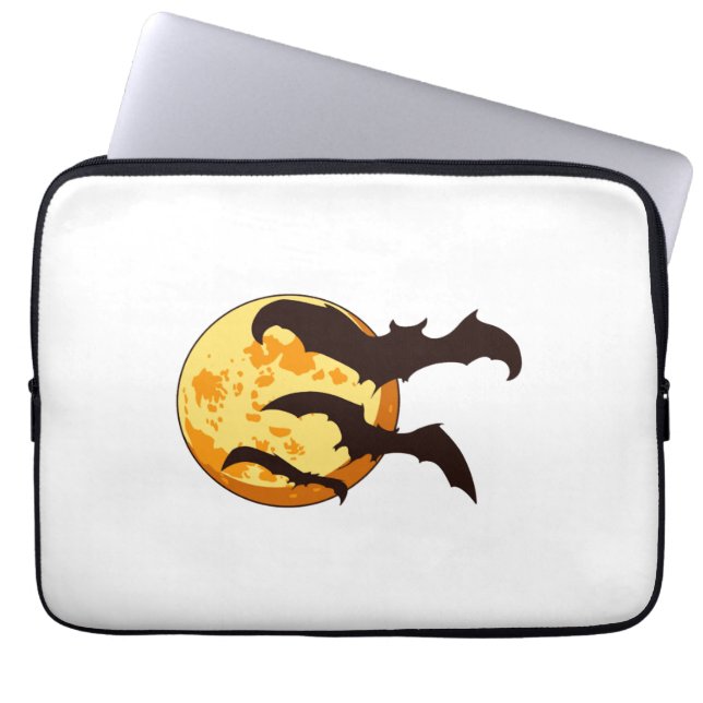 Capa Para Notebook Halloween Moon & Bats (Frente)