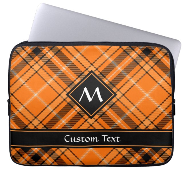 Capa Para Notebook Halloween Orange Tartan (Frente)