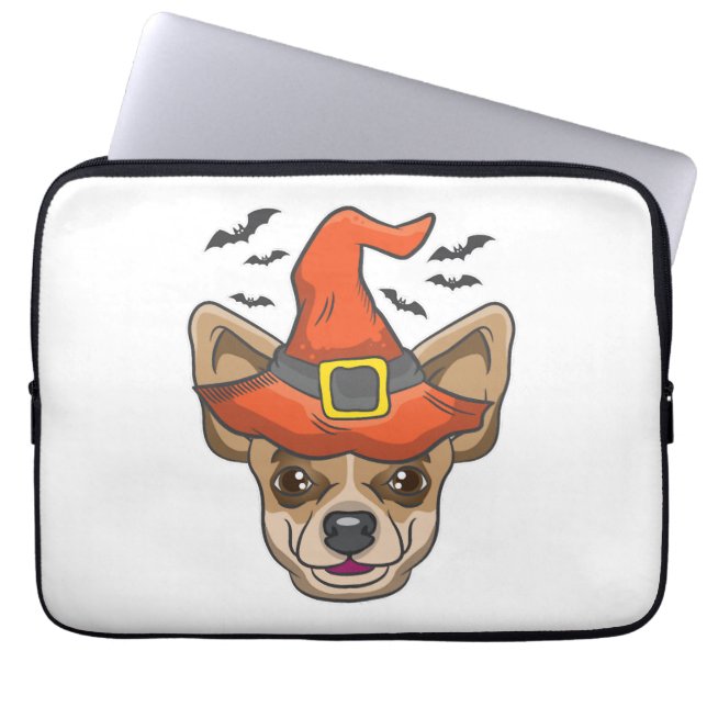 Capa Para Notebook Halloween Shirt Witut Chihuahua Costume Gift (Frente)