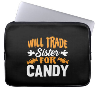 Capa Para Notebook Halloween Trocará Irmã Para O Aniversário De Doces