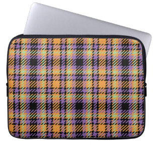 Capa Para Notebook Halloween Xadrez Tartan