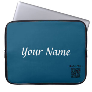 Capa Para Notebook HAMbWG - Estojo de Laptop de Neoprene - Azul Teal 