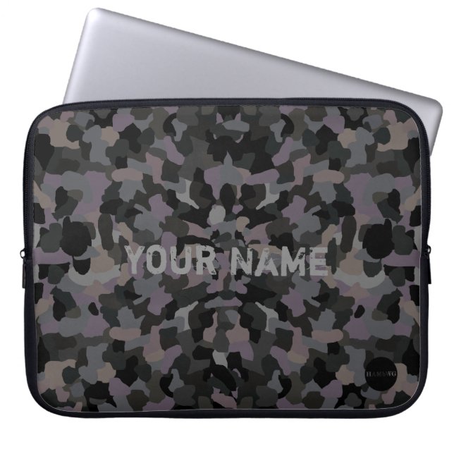 Capa Para Notebook HAMbyWG - Camouflage em preto (Frente)