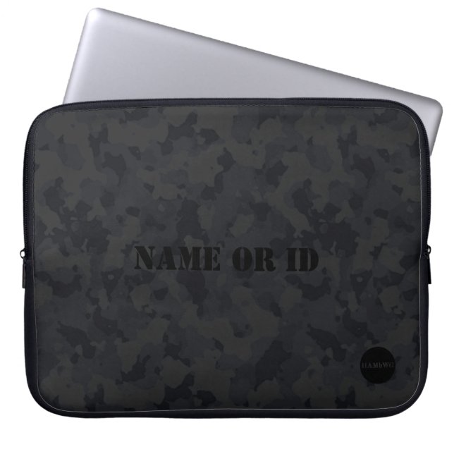 Capa Para Notebook HAMbyWG - Camuflagem em Preto (Frente)