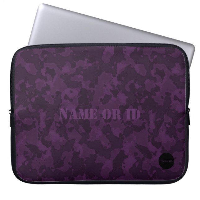 Capa Para Notebook HAMbyWG - Camuflagem em Roxo Âmbar (Frente)