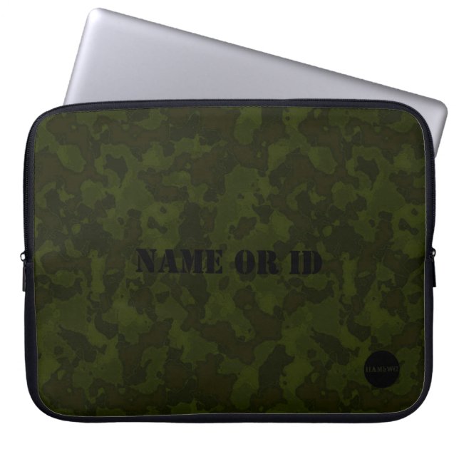 Capa Para Notebook HAMbyWG - Camuflagem em Verde do Exército (Frente)