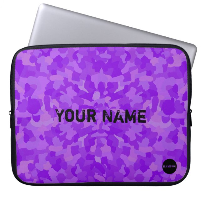 Capa Para Notebook HAMbyWG - Camuflagem em Violeta (Frente)