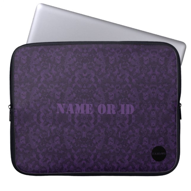 Capa Para Notebook HAMbyWG - Design inspirado na camuflagem em roxo (Frente)