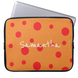 Capa Para Notebook HAMbyWG - Pontos Vermelhos com Qualquer Cor de Fun