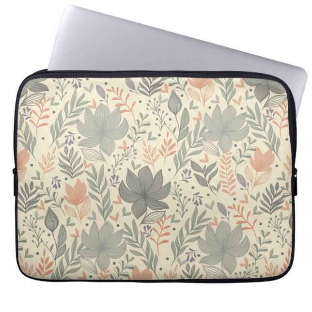 Capa Para Notebook Hand Drawn Flowers (Frente)