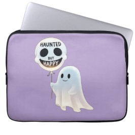 Capa Para Notebook Happy Kawaii Ghost with Skull Balloon
