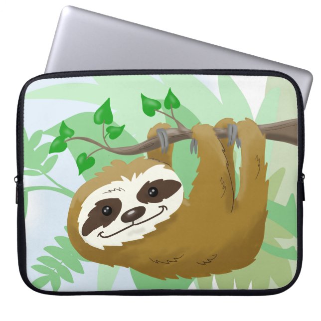 Capa Para Notebook Happy Tree Sloth (Frente)