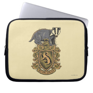 Capa Para Notebook Harry Potter   Brasão da Hufflepuff com Texugo