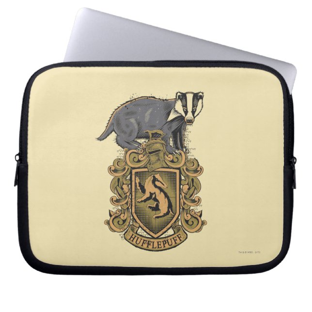 Capa Para Notebook Harry Potter | Brasão da Hufflepuff com Texugo (Frente)