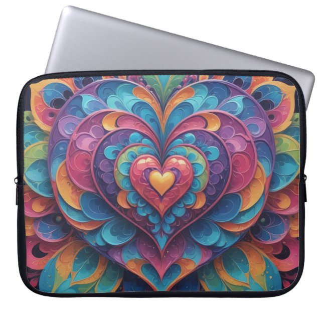 Capa Para Notebook Heart Mandala (Frente)
