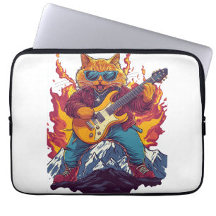 Capa Para Notebook Heavy Meowtal – Camiseta Gráfica de Gato Balançand