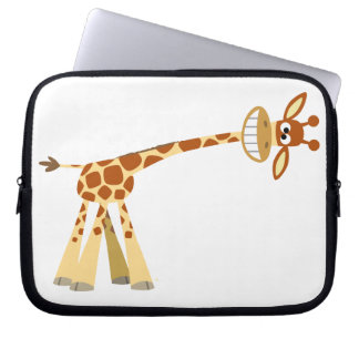 Capa Para Notebook Hee Hee! Bolsa de laptop de girafa de desenho anim