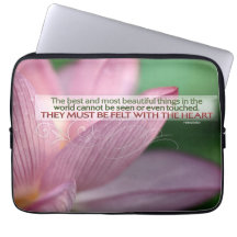Helen Keller Inspirational Cote "Sentido com coraç