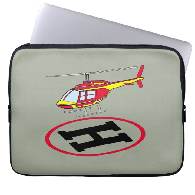 Capa Para Notebook helicóptero de aterrissagem (Frente)