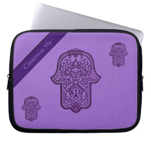 Capa Para Notebook Henna Hand of Hamsa (Púrpura)