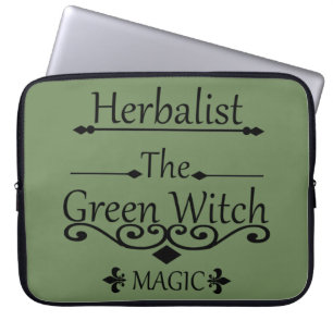 Capa Para Notebook herbalista da magia da bruxa verde