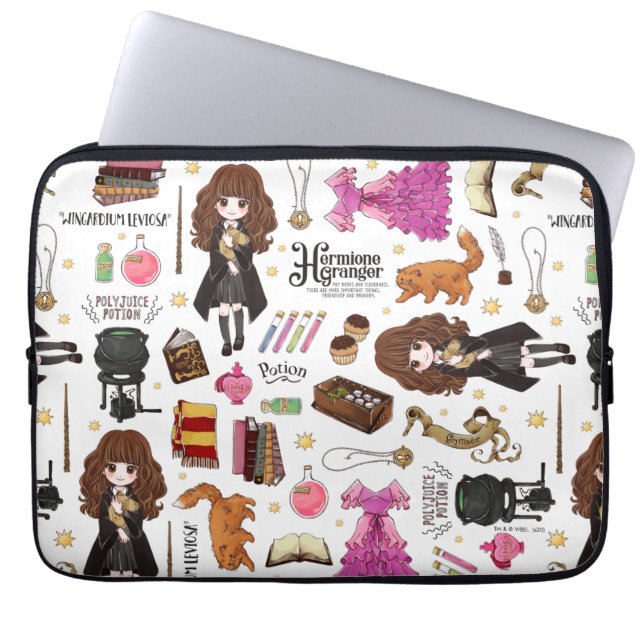 Capa Para Notebook Hermione Granger Aquarela Mágica (Frente)