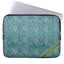 Herringbone Chevron Patteron on Turquoise Personal