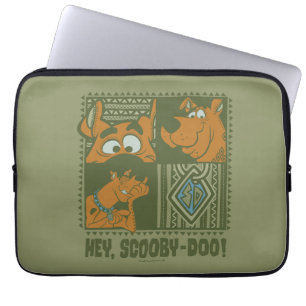 Capa Para Notebook Hey gráfico quadrado tribal de Scooby-Doo