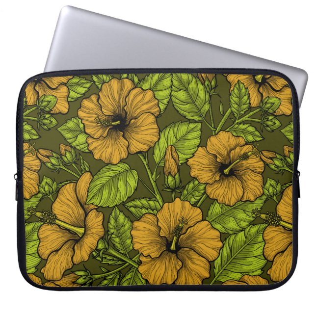 Capa Para Notebook hibisco amarelo (Frente)