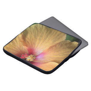 Capa Para Notebook Hibisco Laranja com Babados