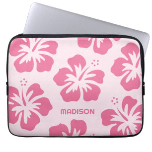 Capa Para Notebook Hibiscus de nome personalizado