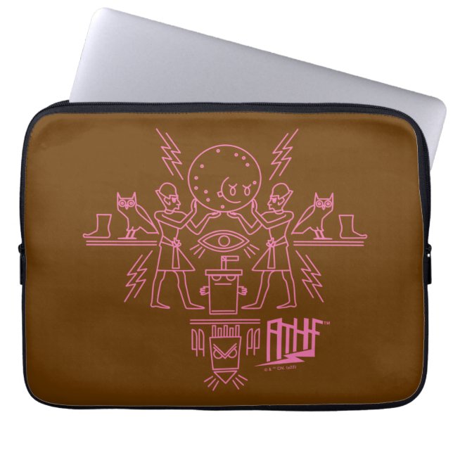 Capa Para Notebook Hieroglifo da Força de Fome de Aqua Teen (Frente)