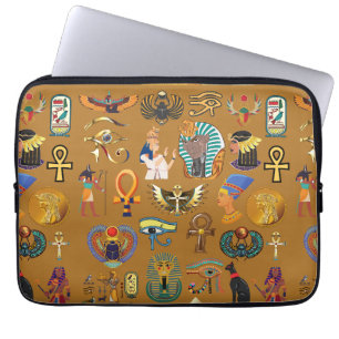 Capa Para Notebook Hieroglifo Egípcio Antigo - Padrão Hieroglifo