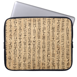 Capa Para Notebook Hieróglifos egípcios, padrão uniforme