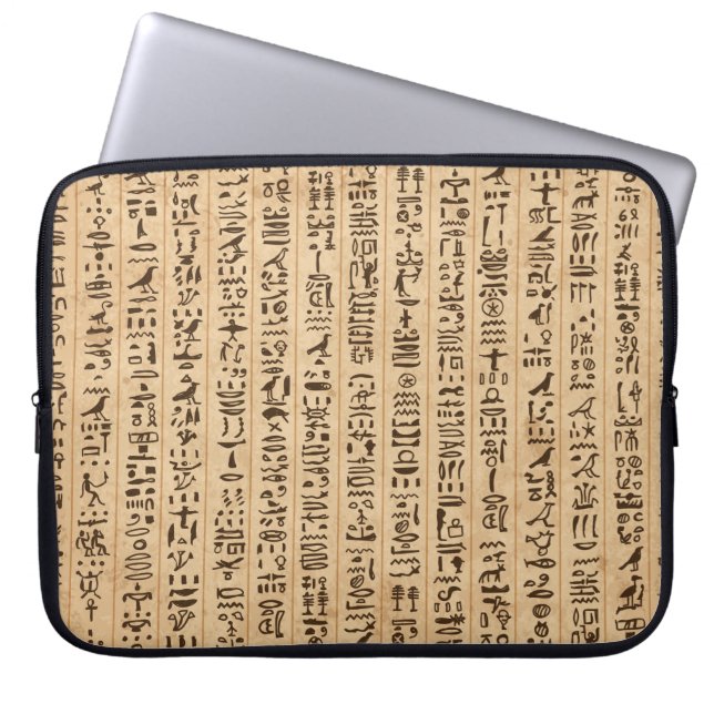 Capa Para Notebook Hieróglifos egípcios, padrão uniforme (Frente)