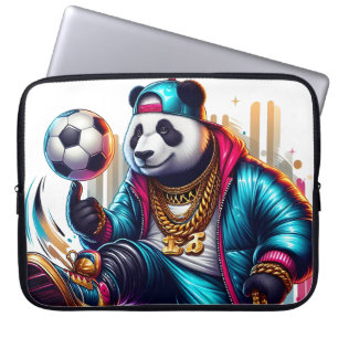 Capa Para Notebook Hip Hop Panda Futebol de Verão Esportes
