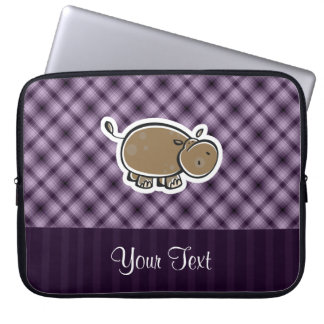 Capa Para Notebook Hipopótamo bonito; Roxo