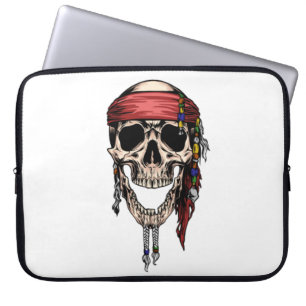 Capa Para Notebook Hippy Jolly Roger Skull