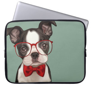 Capa Para Notebook Hipster Boston Terrier